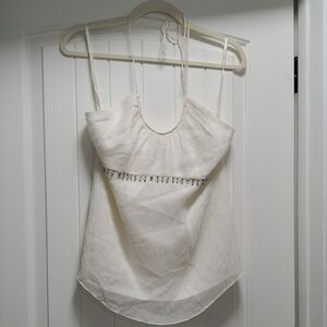 Express White Camisole with Embellished Detail